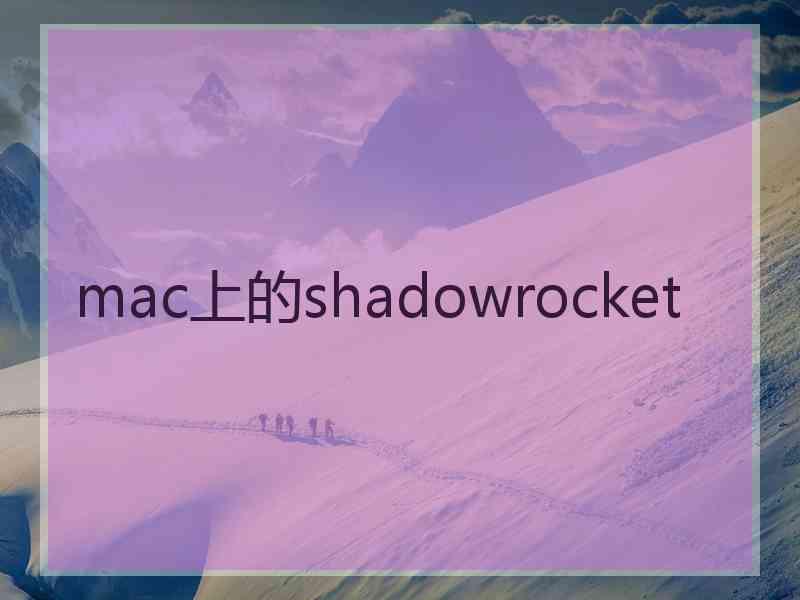 mac上的shadowrocket